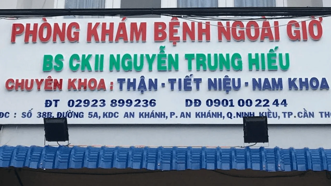 Phòng khám tiết niệu cần thơ BSCK II Nguyễn Trung Hiếu